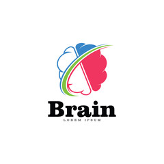 Brain logo design concept template