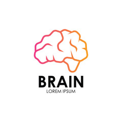 Brain logo design concept template