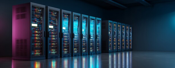 The metaverse concept is illustrated by a businessman working with his team in a digital cyber world, where real and virtual worlds converge through innovative technology and icons