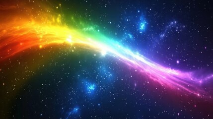 Obraz premium Colorful Nebula Shines Across the Cosmos Galactic Space Art Background with Countless Stars in the Night Sky