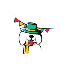 Festival dog logo template