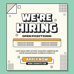 Bold job opening announcement banner design
