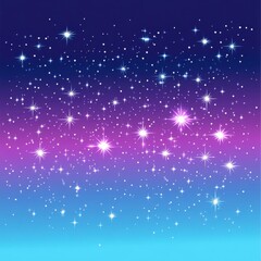 Fototapeta premium Gradient Sky with Stars Illustration Graphic Background Cosmic Night Sky Generative AI Art