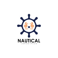 Nautical logo design template