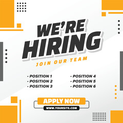 Bold job opening announcement banner design