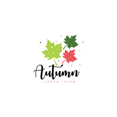 Autumn logo design template