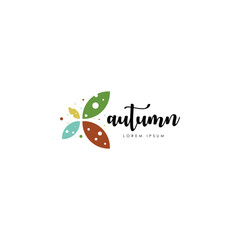 Autumn logo design template