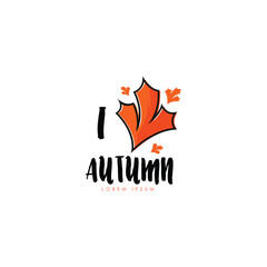 Autumn logo design template