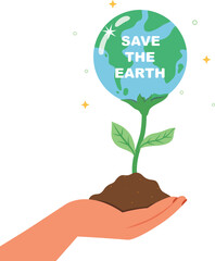 Nature and ecology concept, Save the earth, Eco-friendly and Environment day concept.