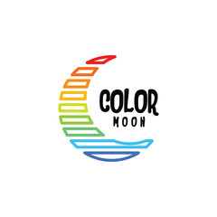 Moon logo design template