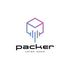 Package box logo design template