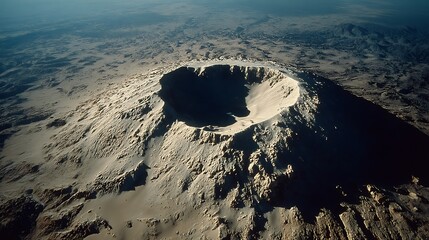 Aerial view of a geographical formation.