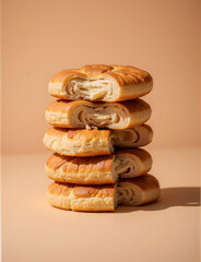 stack of bread. bakery cake concept