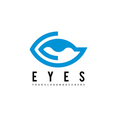 Eyes colorful logo design template