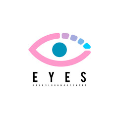 Eyes colorful logo design template