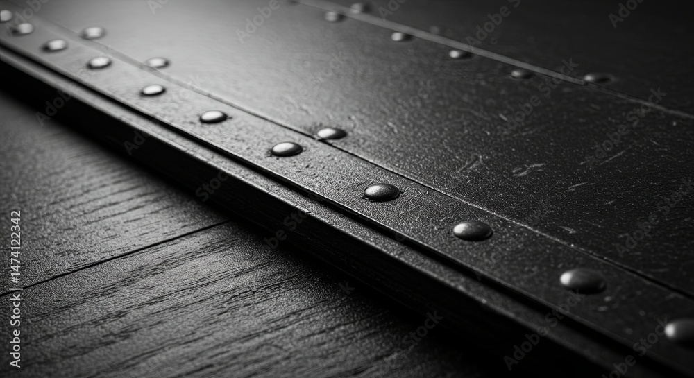 Poster the image is a close up of a metal surface with many small holes