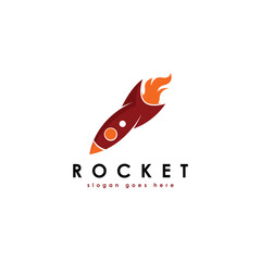Rocket space logo design template