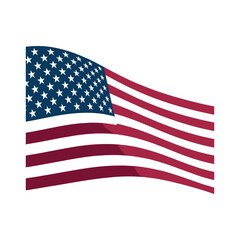 Fototapeta premium Waving USA Flag Vector, Patriotic American Flag Illustration for Independence Day and other National Holidays
