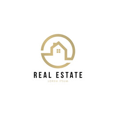 Real estate building logo design template