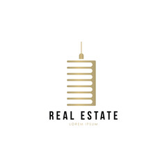 Real estate building logo design template