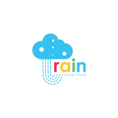 Rain logo design template