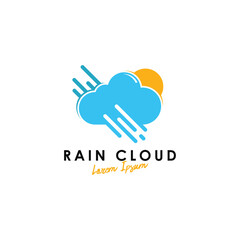 Rain logo design template