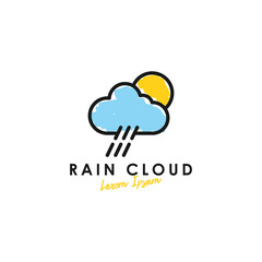 Rain logo design template