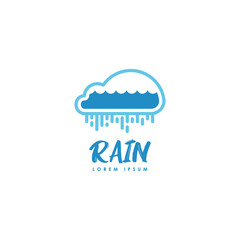 Rain logo design template