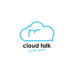 Chat talk logo design template