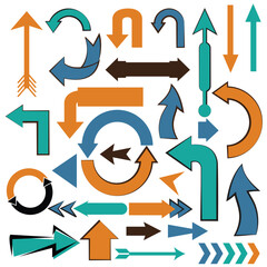 Set of various arrow icons