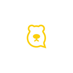 Wild bear logo design template