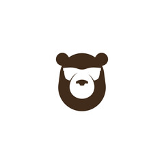Wild bear logo design template