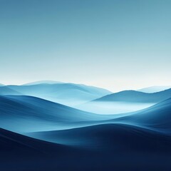 Misty mountain range, soft blue hues (2)