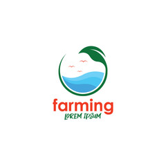 Farm agricultural logo design template