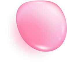 Pink water drop. Jelly collagen and serum liquid gel texture. Cosmetic oil for beauty and skincare with moisture effect. Splash and drip top view