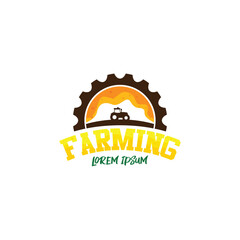 Farm agricultural logo design template