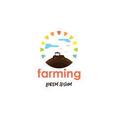 Farm agricultural logo design template