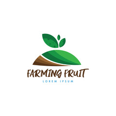 Farm agricultural logo design template