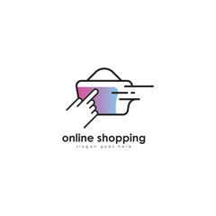 Fototapeta premium Online shop logo icon design template