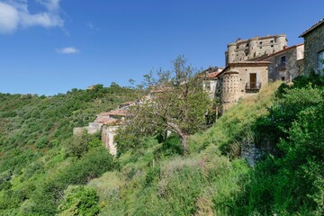 Cilento landscape in Italy.