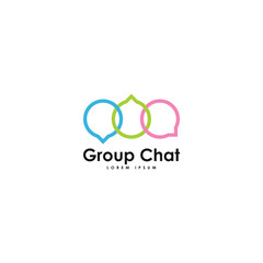 Chat bubble logo design template