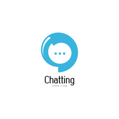 Chat bubble logo design template