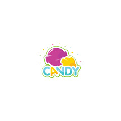 Sweet candy logo design template