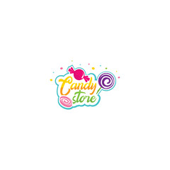 Sweet candy logo design template
