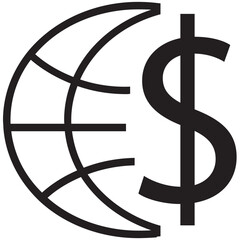 Economy Icon, Financial System Symbol, Global Economy, Economic Growth, Market Trends