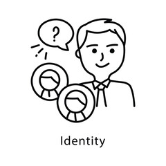 Identity Vector Outline Style Icon. Eps 10 File 