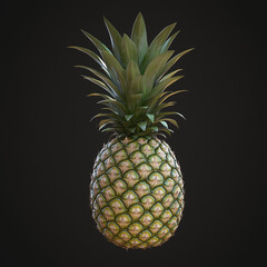 Obraz premium pineapple on black