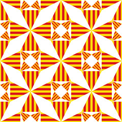 catalonia flag pattern design. star background. vector illustration