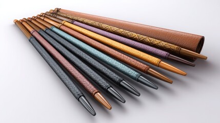 Different vibrant leather sticks, 3d, high quality
