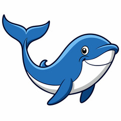 Obraz premium Jumping Whale art vector